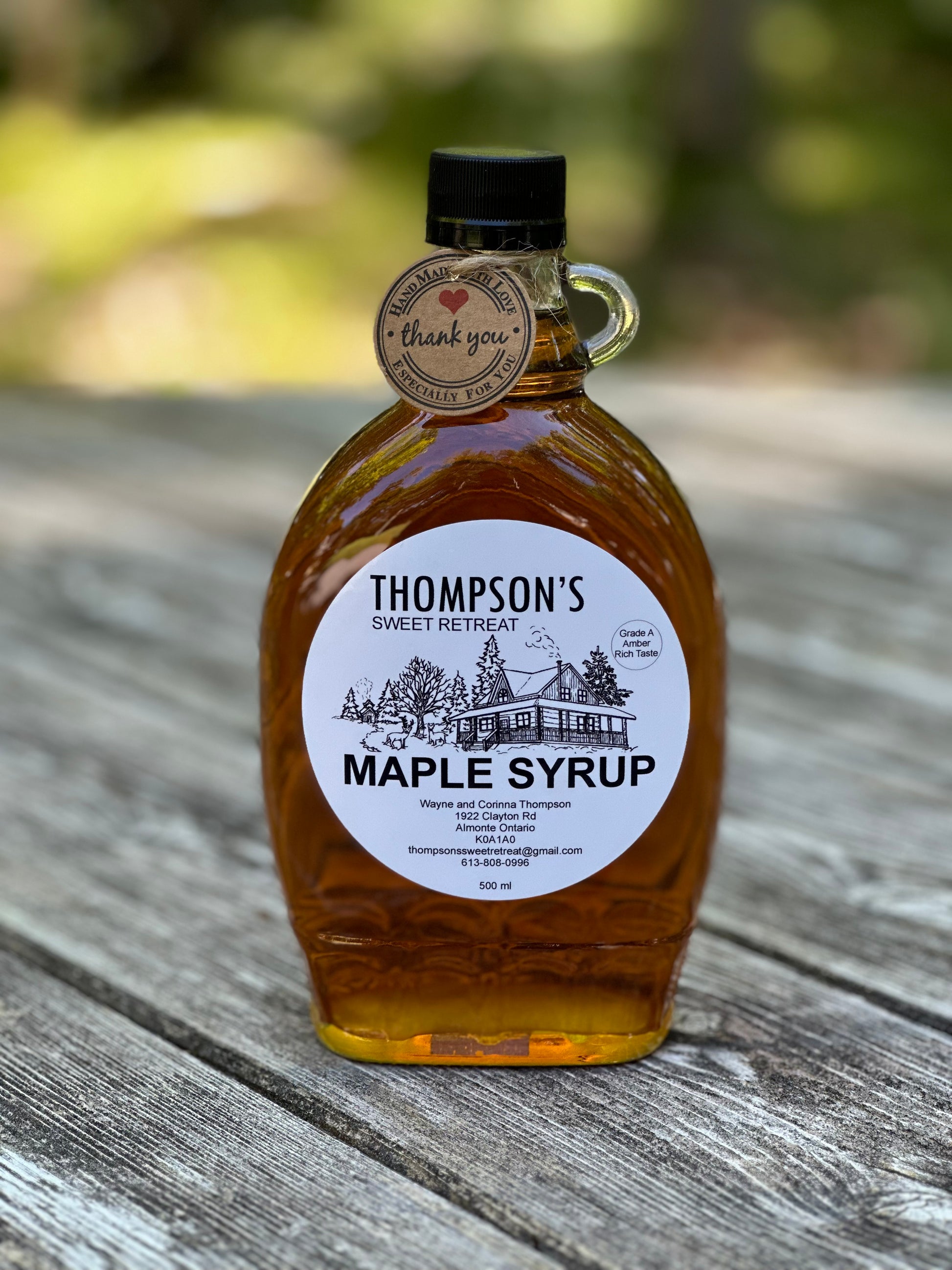 Maple Syrup Target Maple Syrup 500ml Glass Bottle – Thompson's Sweet Retreat Maple Products